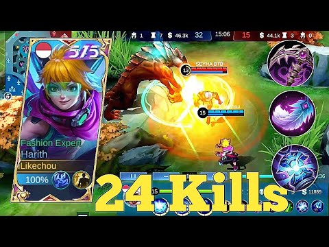 Harith Still The Best in Rank (Top Global Harith Build )harith 24 Kills