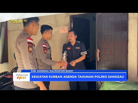 POLRES SANGGAU GELAR PEMOTONGAN HEWAN KURBAN IDULADHA 1446H, WUJUD POLRI HUMANIS