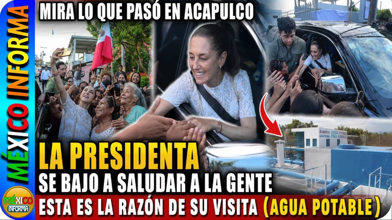 LA PRESIDENTA SE BAJO A SALUDAR A LA GENTE. MIRA LO QUE PASÓ EN ACAPULCO. AGUA POTABLE PARA TODOS.