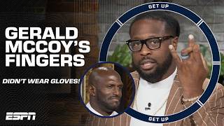 Gerald McCoy's BENT UP FINGERS have the Get Up crew in shock! 🫣