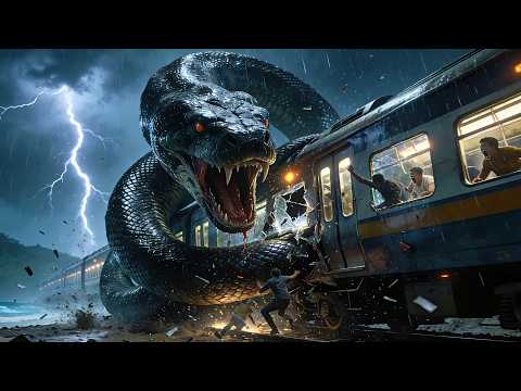 【2025 Newest Movie】Giant python storms into a train, kills wildly🐍 survivors search for a way out! 💥
