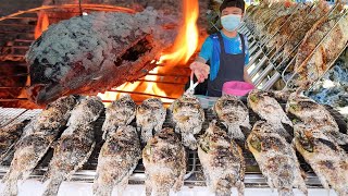 MOST FAMOUS BENGALI STYLE GRILLED RIVER FISH RECIPE | 30 YEARS OF EXPERIENCE - THAI STREET FOOD