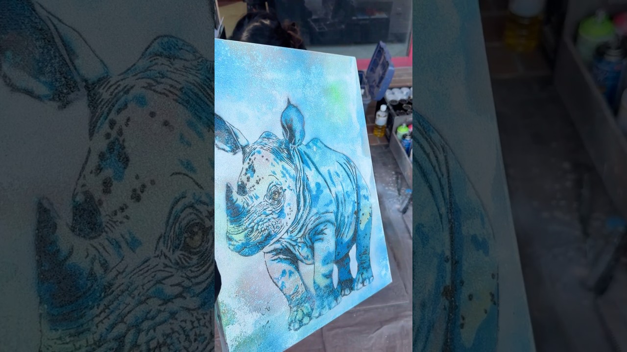 I asked the guy who was looking away to spray paint it.#スプレーアートエデン#スプレーアート