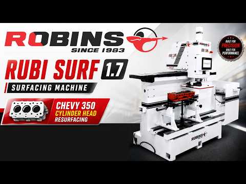 ROBINS Rubi Surf 1.7 | Complete Cylinder Head Resurfacing Process | Chevy 350 Step-by-Step #robins