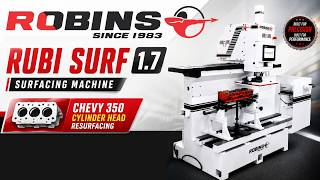 ROBINS Rubi Surf 1.7 | Complete Cylinder Head Resurfacing Process | Chevy 350 Step-by-Step #robins