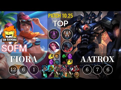 SN SofM Fiora vs Aatrox Top - KR Patch 10.25