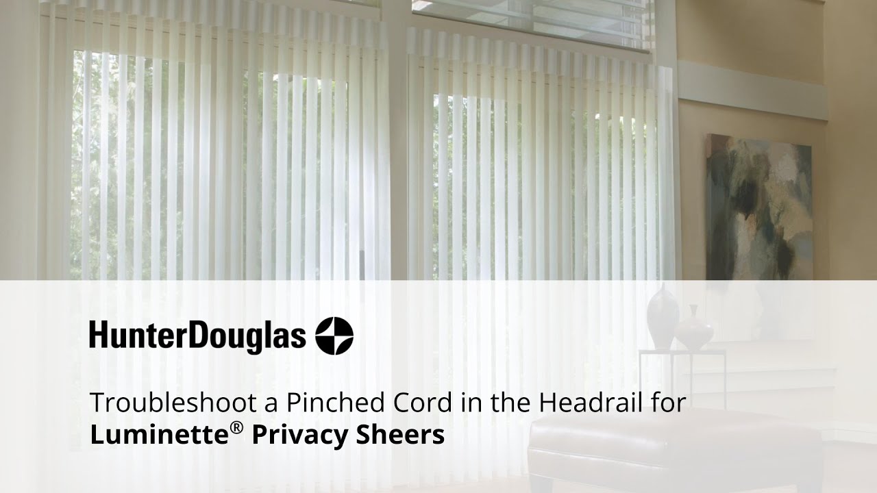 Troubleshoot a Pinched Cord in the SoftTrack Headrail for Luminette Privacy Sheers