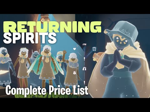 All Returning Spirits Cosmetics & Prices | Season of Assembly | Sky Cotl| Noob Mode
