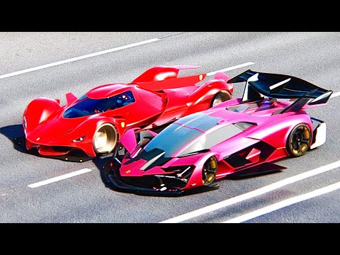Lamborghini Terzo Millennio GTR Concept vs Ferrari Piero LM 2025 at Drag Race 24 KM