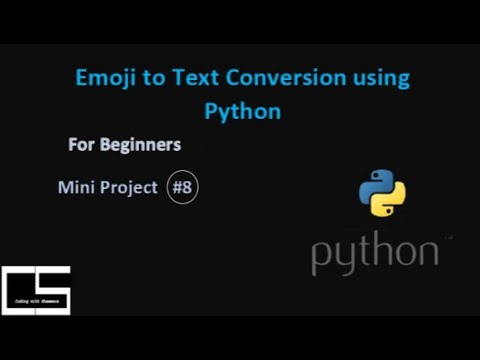 Emoji To Text Conversion Python Codingwithshameera1 Python Programming