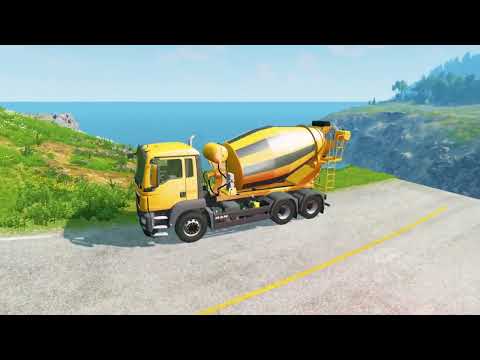 Impossible Loop Bridge High Car Jump Stunt Cars vs Deep Water - BeamNG.Drive #9