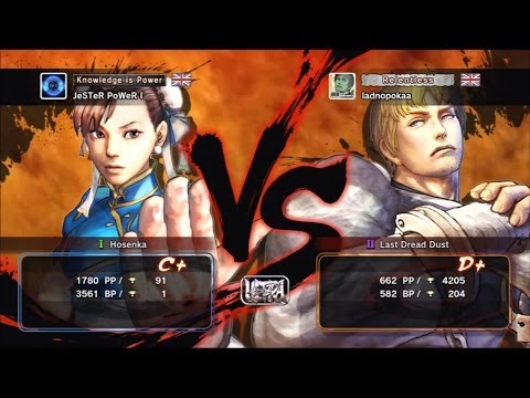 JeSTeR PoWeR I [Chun li] vs ladnopokaa [Cody] USF4