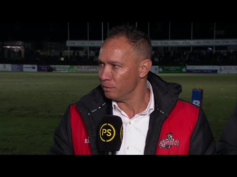 Leigh Centurions coach Adrian Lam reacts to loss to Featherstone Rovers