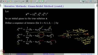 Week 4 : Lecture 19 : Iterative Methods: Gauss-Seidel Method