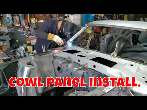 Cowl panel install in a classic mustang. Slither part 23