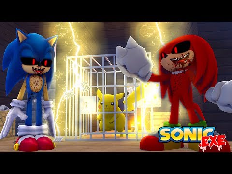 Minecraft SONIC.EXE - UGANDAN KNUCKLES & SONIC.EXE HAVE CAPTURED & TRAPPED PIKACHU FROM POKEMON GO!!