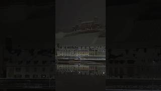 ロマンチック街道　深夜のヴュルツブルク　冬の絶景