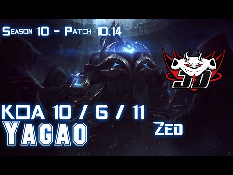JDG Yagao ZED vs CORKI Mid - Patch 10.14 KR Ranked