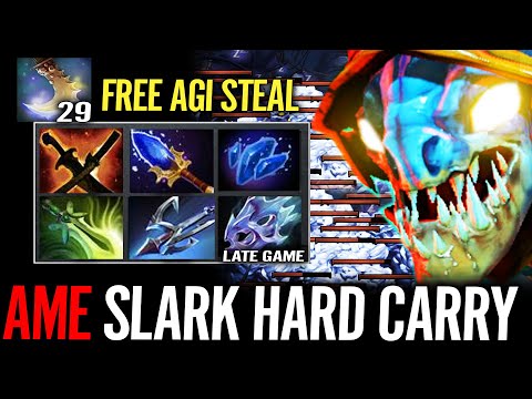 AME Slark is Unstoppable - Crazy 1vs5 Hard Carry Dota 2