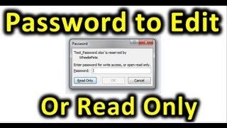 How To: Password Protect Excel & Word Docs allowing Read Only access Microsoft Office