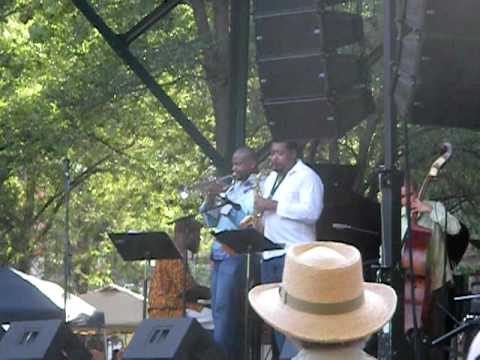 Sean Jones and Brian Hogans at Jazz Fest