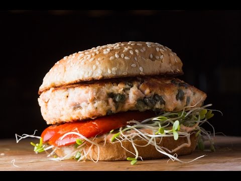 Salmon Burger | SAM THE COOKING GUY