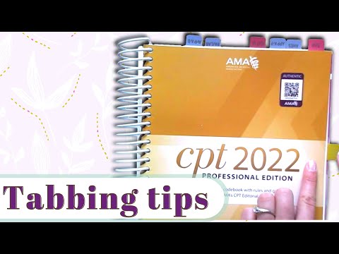 Tabbing the CPT book - how to tab medical coding books
