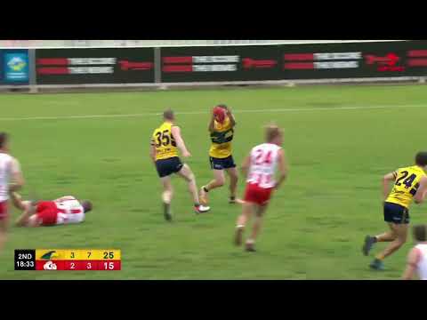 Rd 16 Hostplus SANFL Snapshot - Eagles' James Rowe snaps on left foot