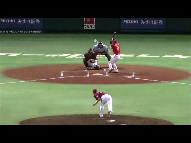 3回裏 イーグルス先発の青山 好調鷹打線を相手に3回まで1安打無失点!! 先発マウンドで持ち味を発揮!! 2014/7/4 H-E