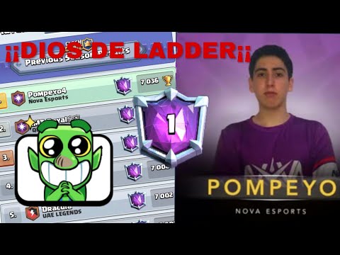 *EL DIOS DE LADDER* Pompeyo4 Live Pushing - Eduardo PG || Clash Royale