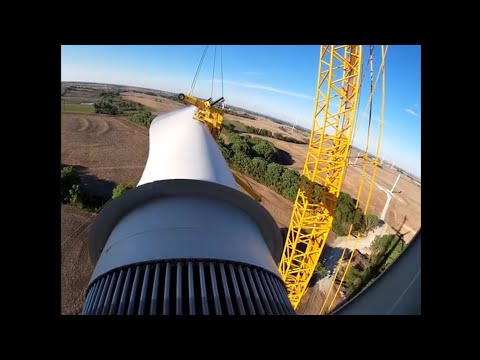 Wind Turbine Blade Install