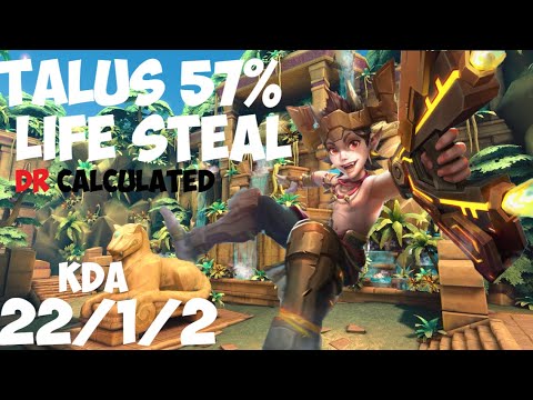 TALUS BEST BUILD SO FAR 57% LIFE STEAL | Paladins Gameplay - Build