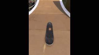 True skate *Old Record* crossing mondo ramp gap 6 times in one line