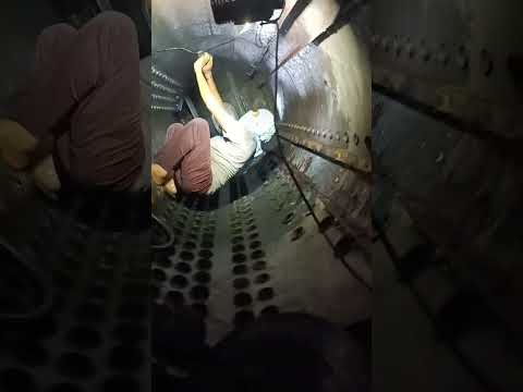 Boiler steam drum cleaning after opening drum internal