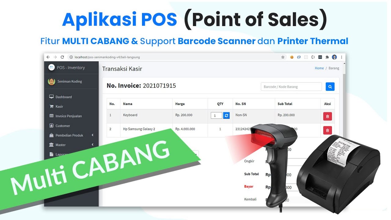 POS Seniman Koding Multi Cabang dan Multi User Software POS Kasir Retail Point Of Sales Seniman Koding, senimankoding.com, Doni Asrul Afandi