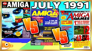Cover Disk Face Off - July 1991 | CU Amiga, Amiga Format, One For Amiga