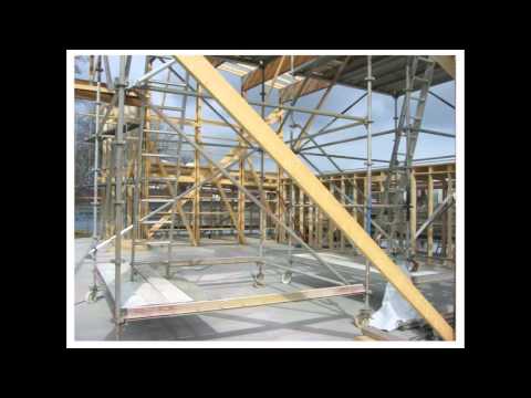 Bygging av den nye scenen i Folkeparken i Verdal.