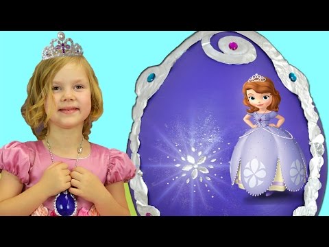 Sofia GIANT Egg - Sofia the First Disney Toys Birthday Party Surprise Amulet