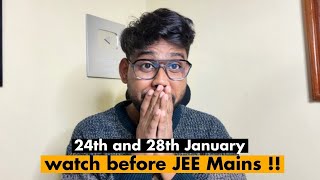 😨Urgent for 24th and 28th January students !! JEE Mains 2026 #jee #shorts #jeemains 