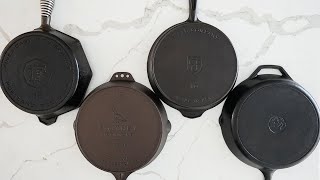 Best Cast Iron Skillet - Cooking and Clean up of Finex, Smitheys, FieldCo and Lodge