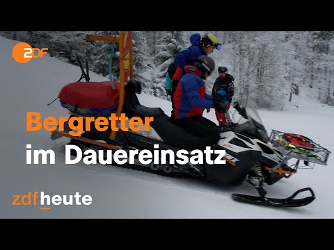 Wenn Skifahrer sich schwer verletzen - unterwegs mit der Bergwacht Feldberg I hallo Deutschland