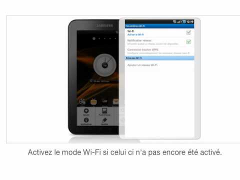 Part of a video titled Se connecter en Wi-Fi avec un Samsung Galaxy Tab - YouTube