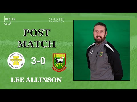 Lee Allinson post match v PLYMOUTH PARKWAY - 26 August 2023