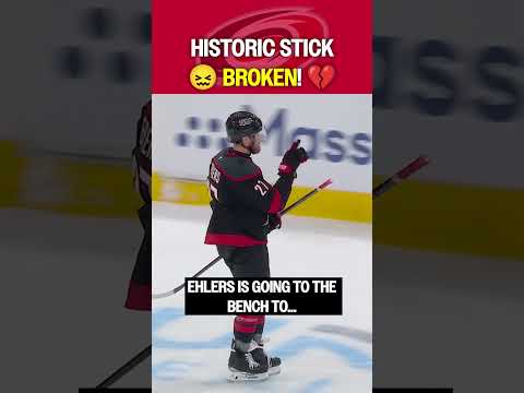 Ehlers BREAKS his goal-scoring stick! 😅