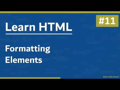 Learn HTML In Arabic 2021 - #11 - Formatting Elements