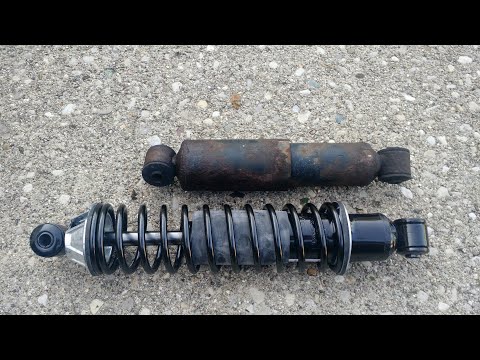 How NOT to replace rear shocks. 2012 Dodge Caravan, Monroe 58648 load adjusting shock.