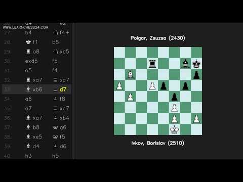 किंग्स इंडियन रक्षा क्लासिकल वेरिएशन Ivkov Borislav 2510 vs Polgar Zsuzsa 2430