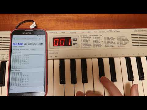 Web Bluetooth / BLE-MIDI TEST 03 / Android Chrome