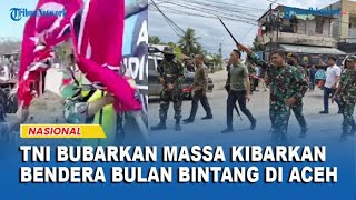 Download lagu Sempat Kejar-kejaran, TNI Bubarkan Massa Kibarkan Bendera Bulan Bintang Antar Bantuan di Aceh mp3