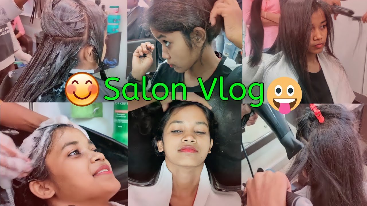 salon vlog🙈 || look change ||